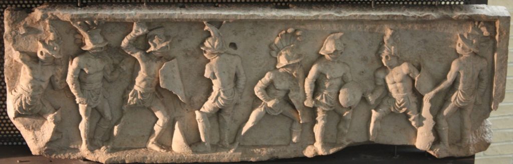 Elemento del fregio del monumento funerario di Lusius C. Storax, presso Museo Archeologico Nazionale La Civitella